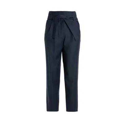 Mier Women's Blue Belt Detailed Zurich Trousers