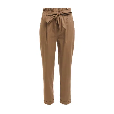 Mier Women's Neutrals Belt Detailed Beige London Trousers
