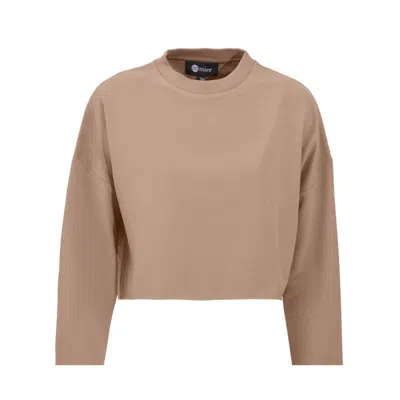 Mier Women's Neutrals Crew-neck Beige Capetown Sweatshirt