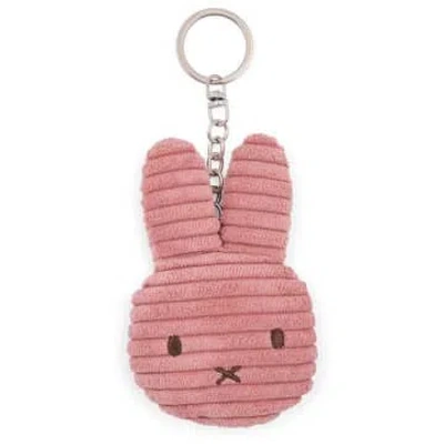 Miffy Corduroy Dusty Rose Flat Keyring In Pink