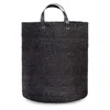 Mifuko Kiondo Floor Basket - Black With Handles Xl In Black