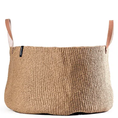 Mifuko Kiondo Floor Basket - Brown With Handles Xxl