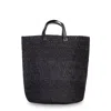 Mifuko Kiondo Market Basket - Black L In Black