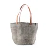 Mifuko Women's Grey / Brown Kiondo Shopper Basket - Light Grey M In Multi