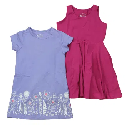 Mightly Kids' Girls Fuschia Purple Dress In Multi