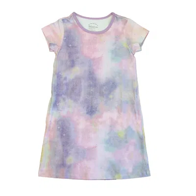 Pre-owned Mightly Kids' Girls Purple Pink Tie Dye Dress