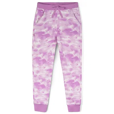 Mightly Kids' Girls Purple Tie Dye Casual Pants