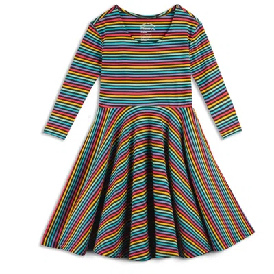 Mightly Kids' Girls Striped Dress In Multi