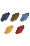 Mightly Babies'  Kids Organic Cotton Solid Footie Socks 5-pack In Multi