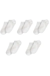 Mightly Babies'  Kids Organic Cotton Solid Footie Socks 5-pack In White