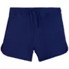 Mightly Organic Cotton Drawstring Track Shorts In Blue