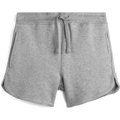 Mightly Kids'  Organic Cotton Drawstring Track Shorts In Gray