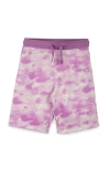 Mightly Kids'  Organic Cotton Fleece Knee Shorts In Lilac Cloud