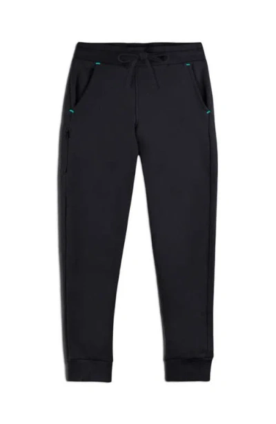 Mightly Organic Cotton Fleece Pocket Joggers In Black