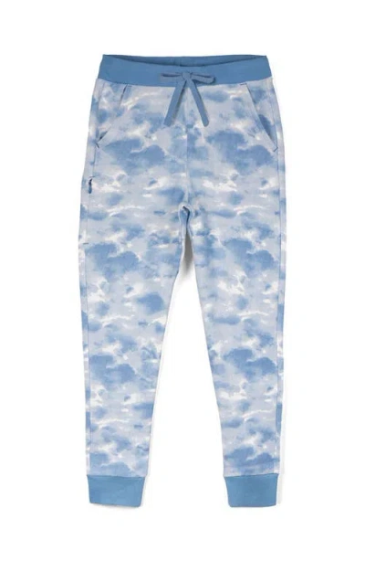 Mightly Organic Cotton Fleece Pocket Joggers In Blue