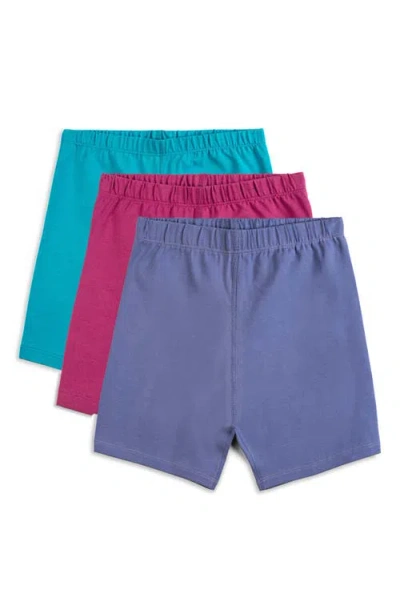 Mightly Kids'  Organic Cotton Girls Bike Shorts 3-pk In Multi