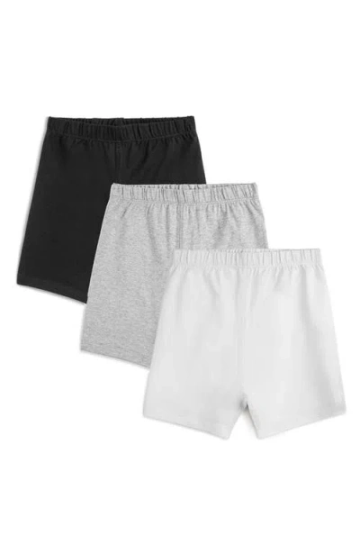 Mightly Kids'  Organic Cotton Girls Bike Shorts 3-pk In Multi