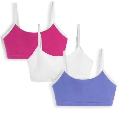 Mightly Kids'  Organic Cotton Girls Bralette 3-pk In Multi