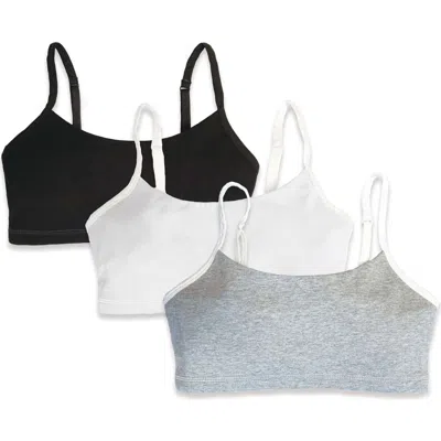 Mightly Kids'  Organic Cotton Girls Bralette 3-pk In Animal Print