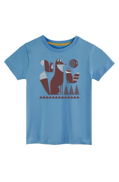 Mightly Babies'  Organic Cotton Girls Graphic T-shirt In Blue