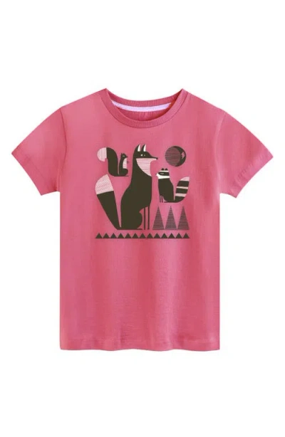 Mightly Babies'  Organic Cotton Girls Graphic T-shirt In Pink