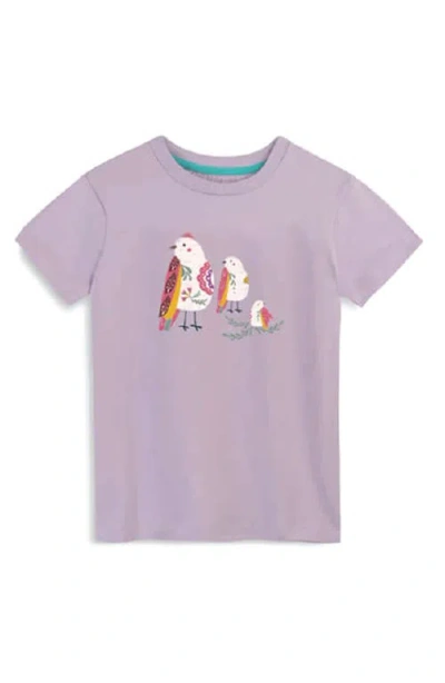 Mightly Babies'  Organic Cotton Girls Graphic T-shirt In Purple