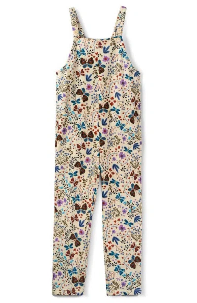 Mightly Kids'  Organic Cotton Girls Jumpsuit In Multi