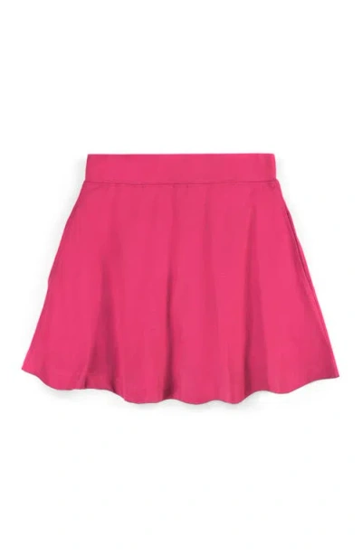 Mightly Kids'  Organic Cotton Girls Pocket Skorts In Begonia