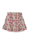 Mightly Kids'  Organic Cotton Girls Pocket Skorts In Multi