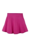 Mightly Organic Cotton Girls Pocket Skorts In Pink