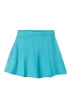Mightly Kids'  Organic Cotton Girls Pocket Skorts In Turquoise