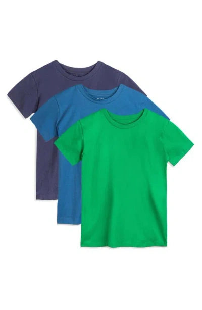 Mightly Organic Cotton Kids Short Sleeve T-shirt 3-pack In Multi