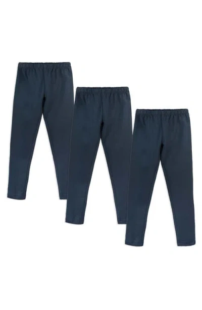 Mightly Kids'  Organic Cotton Leggings 3-pk In Blue