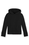 Mightly Organic Cotton Pullover Pocket Hoodie In Black