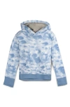 Mightly Kids'  Organic Cotton Pullover Pocket Hoodie In Blue Cloud