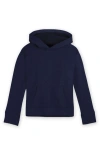 Mightly Kids'  Organic Cotton Pullover Pocket Hoodie In Navy