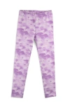 Mightly Organic Cotton Reinforced Knee Leggings In Lilac Cloud