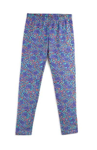 Mightly Kids'  Organic Cotton Reinforced Knee Leggings In Rebel Girls Leopard
