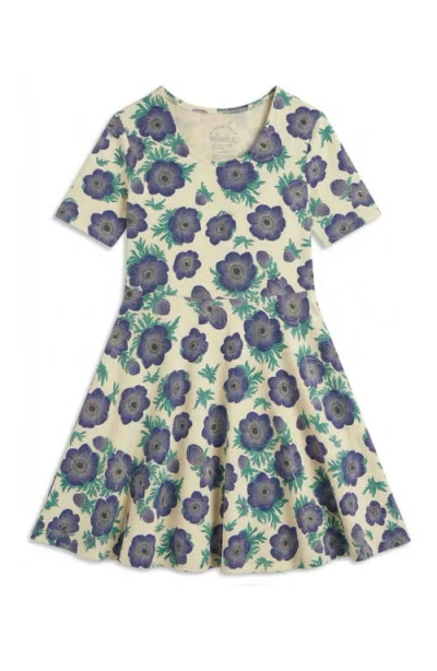 Mightly Kids'  Organic Cotton Short Sleeve Print Twirl Dress In Multi