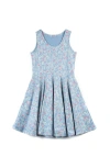 Mightly Organic Cotton Sleeveless Solid Twirl Dress In Cherry Blossom