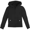 Mightly Kids'  Organic Cotton Zip Up Pocket Hoodie In Black