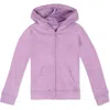 Mightly Kids'  Organic Cotton Zip Up Pocket Hoodie In Lilac