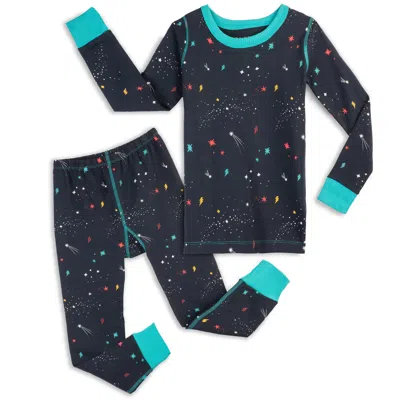 Mightly Kids' Unisex Galaxy 2-piece Pajamas In Blue