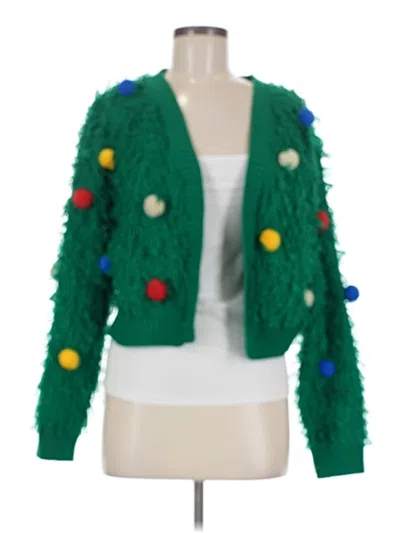 Pre-owned Mighty Fine Cardigan Sweater In Green