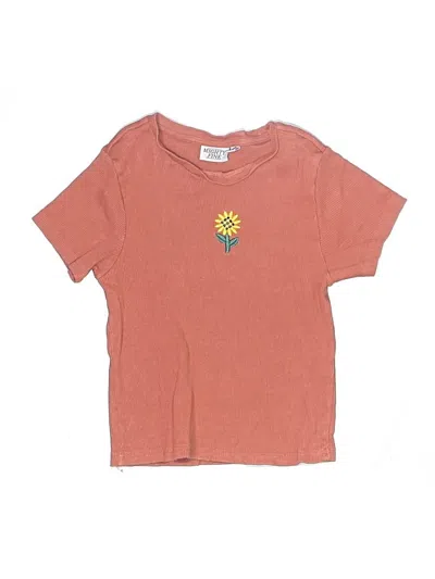 Pre-owned Mighty Fine Kids' Short Sleeve Top Orange Crew Neck Tops