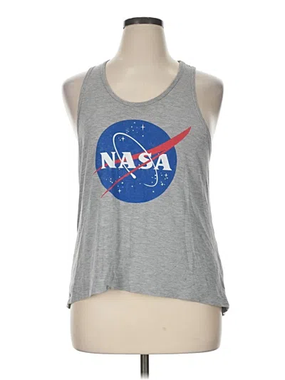 Pre-owned Mighty Fine Tank Top Gray Halter Neckline Tops