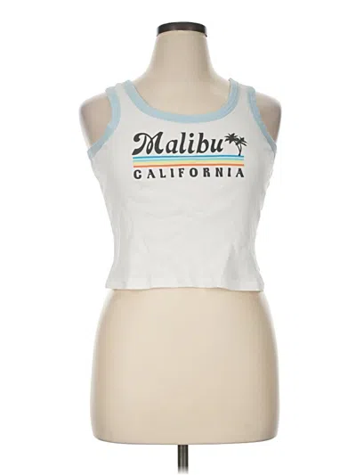 Pre-owned Mighty Fine Tank Top White Halter Neckline Tops