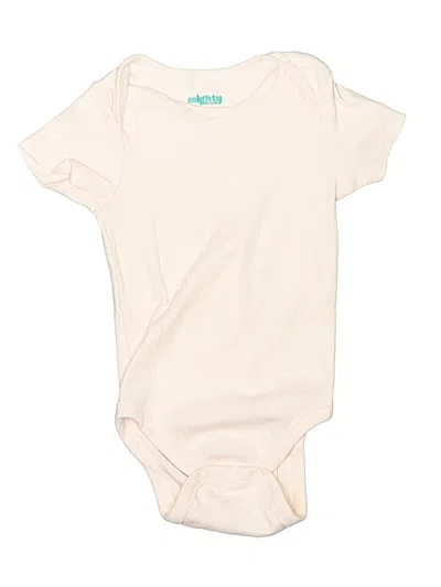 Pre-owned Mighty Goods Babies' Short Sleeve Onesie In White