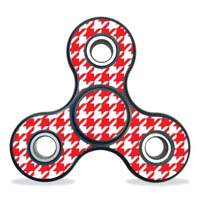 Mightyskins Skin For Fidget Hand Tri-spinner - Red Houndstooth