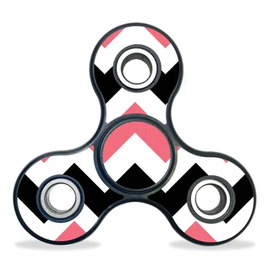 Mightyskins Vinyl Decal Skin For Fidget Spinner - Black Pink Chevron